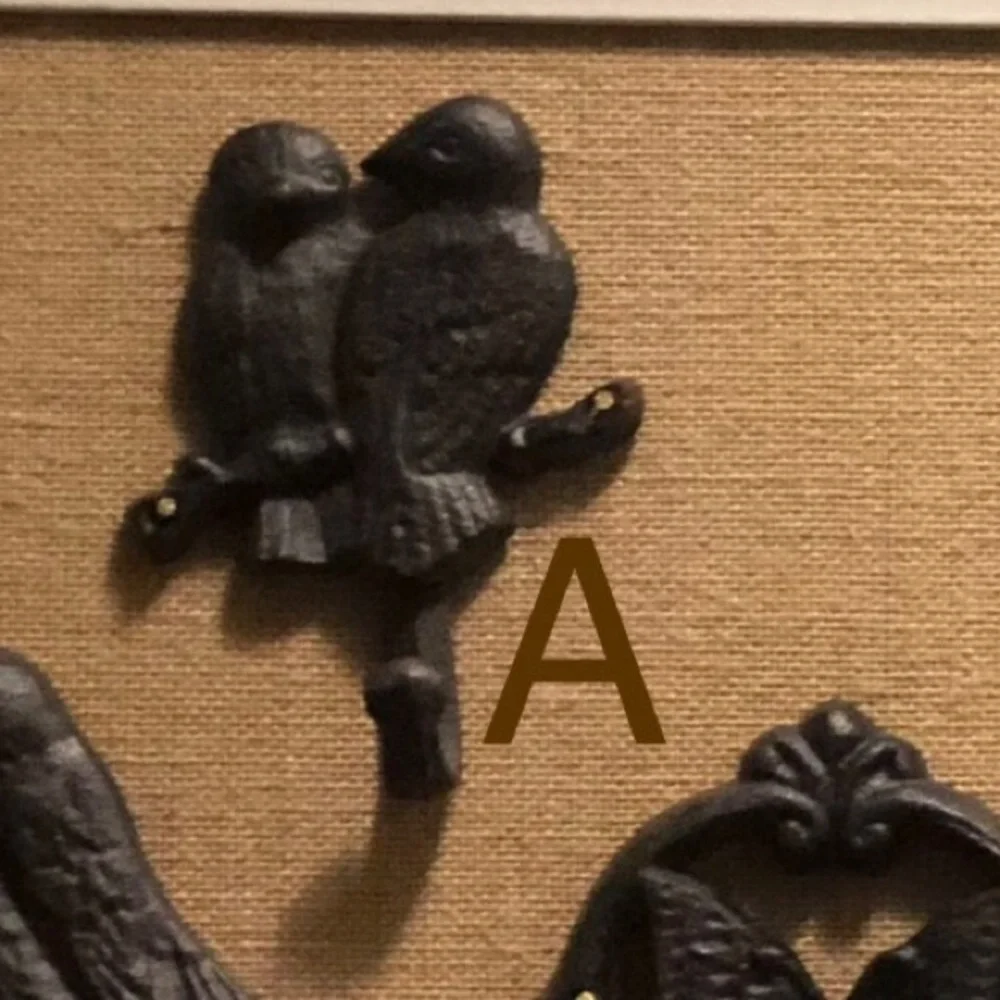 Black Cast Iron Bird Wall Hook